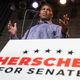 Heisman Trophy winner and Republican candidate for US Senate Herschel Walker speaks at a rally on May 23, 2022, in Athens, Georgia.